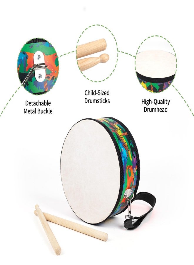 Ubblove Kids Drum Set with Adjustable Strap: Toddler Musical Instrument for Ages 3-5, Wearable Drum Kit with Drumsticks, Educational Percussion Toy for Rhythm Music Development (Black) - Image 2